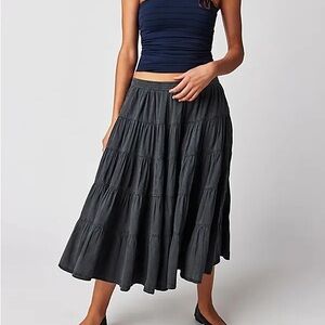 Free People In Full Swing Midi Skirt NWT